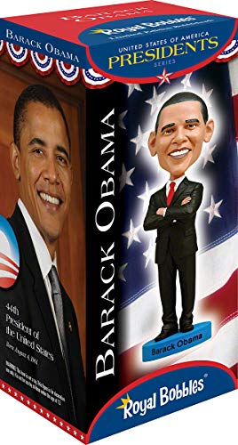 Royal Bobbles Barack Obama Bobblehead, Premium Polyresin Lifelike Figure, Unique Serial Number, Exquisite Detail