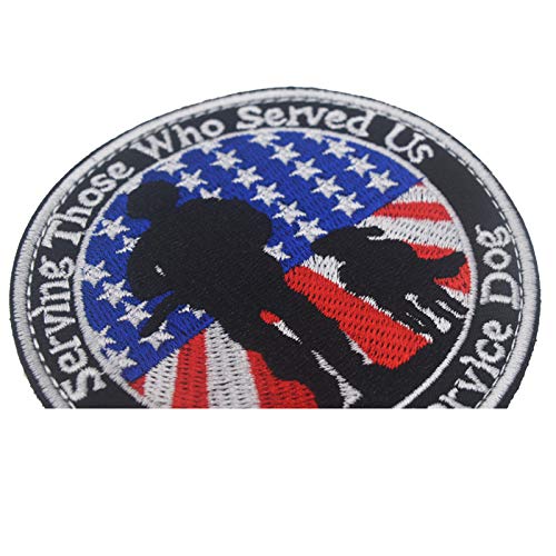 Veterans Service Dog Serving Those Who Served Us Vests/Harnesses Military Tactical Morale Badge Emblem