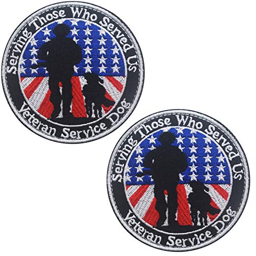 Veterans Service Dog Serving Those Who Served Us Vests/Harnesses Military Tactical Morale Badge Emblem