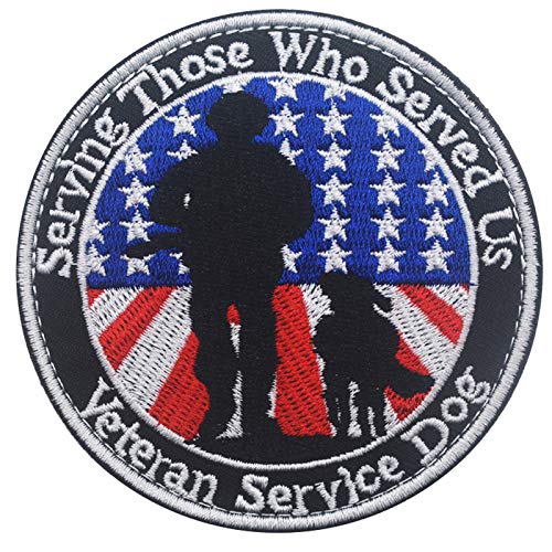 Veterans Service Dog Serving Those Who Served Us Vests/Harnesses Military Tactical Morale Badge Emblem